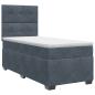 Preview: Boxspringbett mit Matratze Dunkelgrau 90 x 200 cm Samt