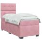Preview: Boxspringbett mit Matratze mit Kopfteil Rosa 90 x 200 cm Samt