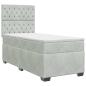 Preview: Boxspringbett mit Matratze Hellgrau 100 x 200 cm Samt