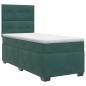 Preview: Boxspringbett mit Matratze Dunkelgrün 100 x 200 cm Samt