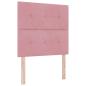 Preview: Boxspringbett mit Matratze mit Kopfteil Rosa 100 x 200 cm Samt