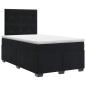 Preview: Boxspringbett mit Matratze Schwarz 120 x 190 cm Samt