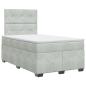 Preview: Boxspringbett mit Matratze Hellgrau 120 x 200 cm Samt