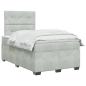 Preview: Boxspringbett mit Matratze Hellgrau 120 x 200 cm Samt
