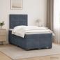 Preview: ARDEBO.de - Boxspringbett mit Matratze Dunkelgrau 120 x 200 cm Samt