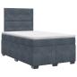 Preview: Boxspringbett mit Matratze Dunkelgrau 120 x 200 cm Samt