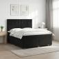 Preview: ARDEBO.de - Boxspringbett mit Matratze Schwarz 140 x 190 cm Samt