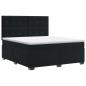 Preview: Boxspringbett mit Matratze Schwarz 140 x 200 cm Samt