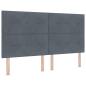 Preview: Boxspringbett mit Matratze Dunkelgrau 180 x 200 cm Samt
