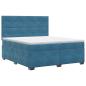 Preview: Boxspringbett mit Matratze mit Kopfteil Blau 180 x 200 cm Samt