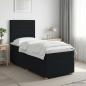 Preview: ARDEBO.de - Boxspringbett mit Matratze Schwarz 80 x 200 cm Stoff