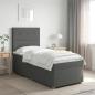 Preview: ARDEBO.de - Boxspringbett mit Matratze Dunkelgrau 80 x 200 cm Stoff