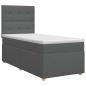 Preview: Boxspringbett mit Matratze Dunkelgrau 80 x 200 cm Stoff
