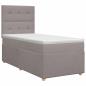 Preview: Boxspringbett mit Matratze mit Kopfteil Taupe 80 x 200 cm Stoff