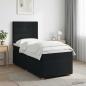 Preview: ARDEBO.de - Boxspringbett mit Matratze Schwarz 90 x 190 cm Stoff
