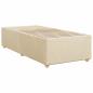 Preview: Boxspringbett mit Matratze mit Kopfteil Creme 90 x 190 cm Stoff