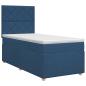 Preview: Boxspringbett mit Matratze mit Kopfteil Blau 100 x 200 cm Stoff