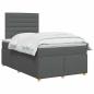Preview: Boxspringbett mit Matratze Dunkelgrau 120 x 190 cm Stoff