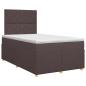 Preview: Boxspringbett mit Matratze Dunkelbraun 120 x 190 cm Stoff