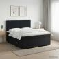 Preview: ARDEBO.de - Boxspringbett mit Matratze Schwarz 140 x 190 cm Stoff