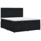 Preview: Boxspringbett mit Matratze Schwarz 140 x 190 cm Stoff