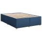 Preview: Boxspringbett mit Matratze mit Kopfteil Blau 140 x 190 cm Stoff