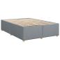 Preview: Boxspringbett mit Matratze Hellgrau 140 x 200 cm Stoff