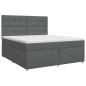 Preview: Boxspringbett mit Matratze Dunkelgrau 140 x 200 cm Stoff