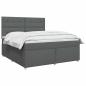 Preview: Boxspringbett mit Matratze Dunkelgrau 140 x 200 cm Stoff