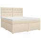 Preview: Boxspringbett mit Matratze Creme 140 x 200 cm Stoff