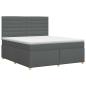 Preview: Boxspringbett mit Matratze Dunkelgrau 160 x 200 cm Stoff