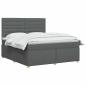 Preview: Boxspringbett mit Matratze Dunkelgrau 160 x 200 cm Stoff