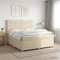 Preview: ARDEBO.de - Boxspringbett mit Matratze Creme 180 x 200 cm Stoff