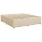 Preview: Boxspringbett mit Matratze Creme 180 x 200 cm Stoff