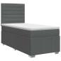 Preview: Boxspringbett mit Matratze Dunkelgrau 80 x 200 cm Stoff