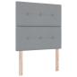 Preview: Boxspringbett mit Matratze Hellgrau 80 x 200 cm Stoff