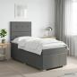 Preview: ARDEBO.de - Boxspringbett mit Matratze Dunkelgrau 80 x 200 cm Stoff