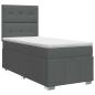 Preview: Boxspringbett mit Matratze Dunkelgrau 80 x 200 cm Stoff