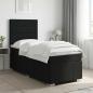 Preview: ARDEBO.de - Boxspringbett mit Matratze Schwarz 90 x 190 cm Stoff