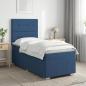 Preview: ARDEBO.de - Boxspringbett mit Matratze mit Kopfteil Blau 100 x 200 cm Stoff