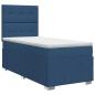 Preview: Boxspringbett mit Matratze mit Kopfteil Blau 100 x 200 cm Stoff