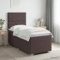 Preview: ARDEBO.de - Boxspringbett mit Matratze Dunkelbraun 100 x 200 cm Stoff