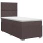 Preview: Boxspringbett mit Matratze Dunkelbraun 100 x 200 cm Stoff
