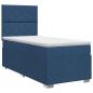 Preview: Boxspringbett mit Matratze mit Kopfteil Blau 100 x 200 cm Stoff