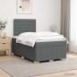 Preview: ARDEBO.de - Boxspringbett mit Matratze Dunkelgrau 120 x 190 cm Stoff