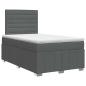 Preview: Boxspringbett mit Matratze Dunkelgrau 120 x 190 cm Stoff