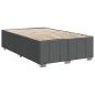 Preview: Boxspringbett mit Matratze Dunkelgrau 120 x 190 cm Stoff