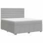 Preview: Boxspringbett mit Matratze Hellgrau 140 x 190 cm Stoff