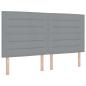 Preview: Boxspringbett mit Matratze Hellgrau 140 x 190 cm Stoff