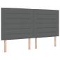 Preview: Boxspringbett mit Matratze Dunkelgrau 140 x 190 cm Stoff